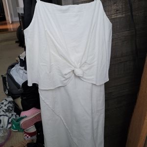 Sabo skirt white knotted dress.